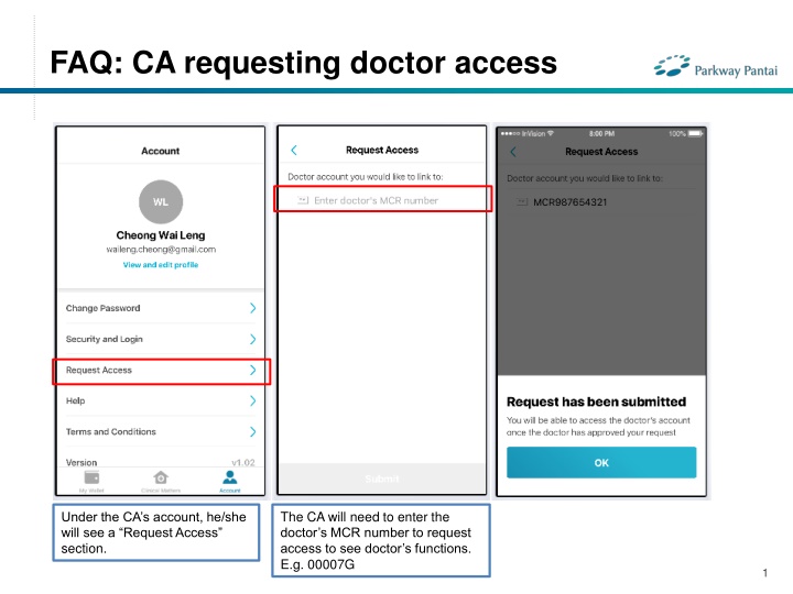 faq ca requesting doctor access