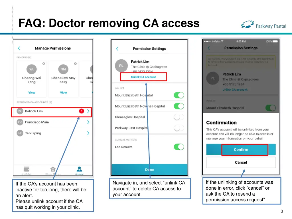 faq doctor removing ca access