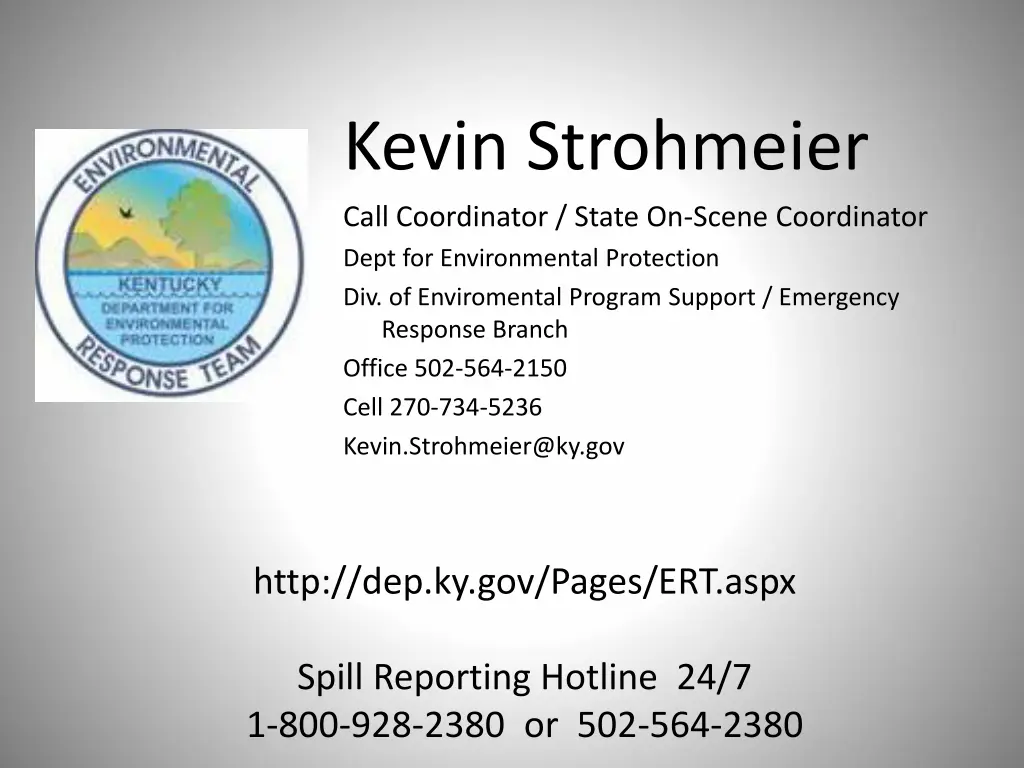 kevin strohmeier call coordinator state on scene