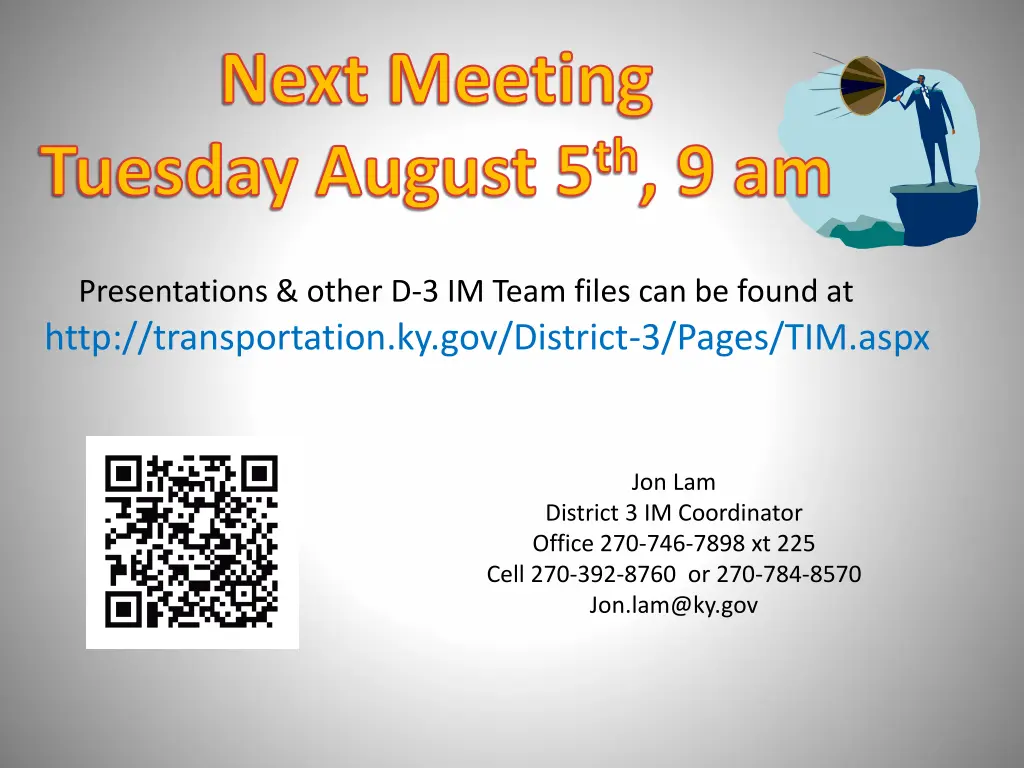 next meeting tuesday august 5 th 9 am