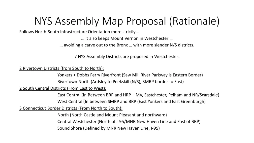 nys assembly map proposal rationale follows north