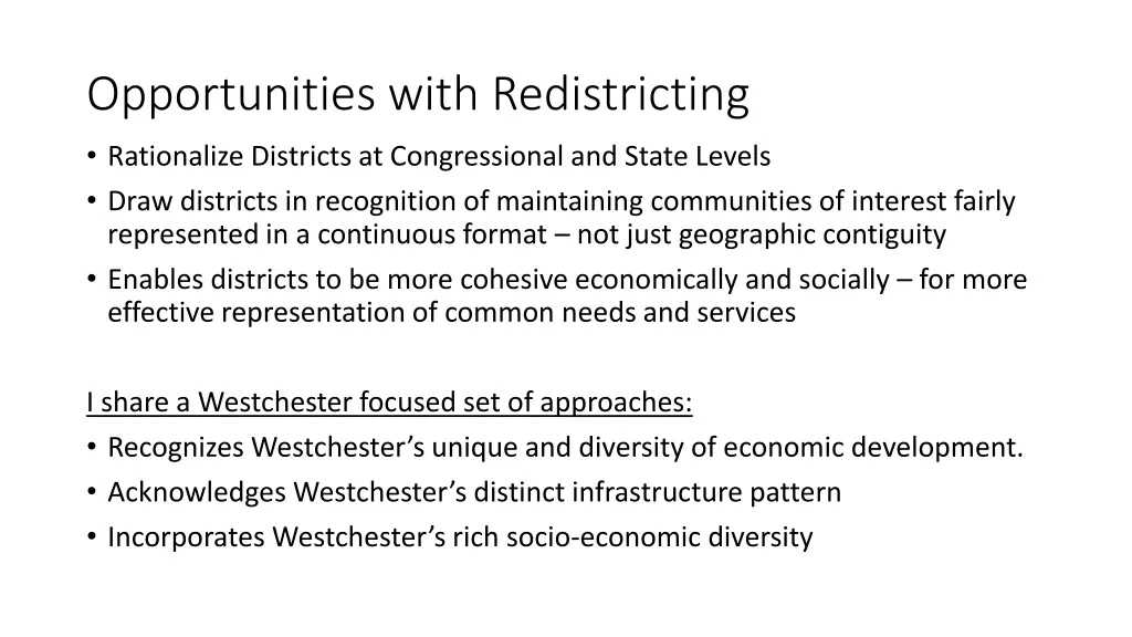 opportunities with redistricting rationalize