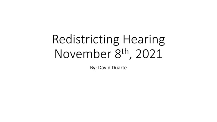 redistricting hearing november 8 th 2021