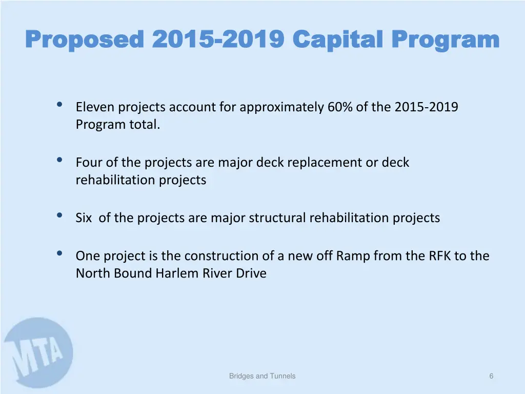 proposed 2015 proposed 2015 2019 capital program 1