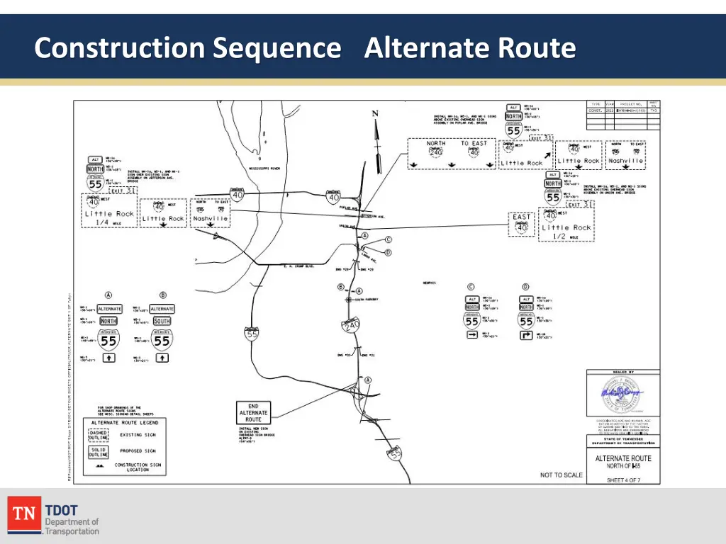 construction sequence alternate route 1