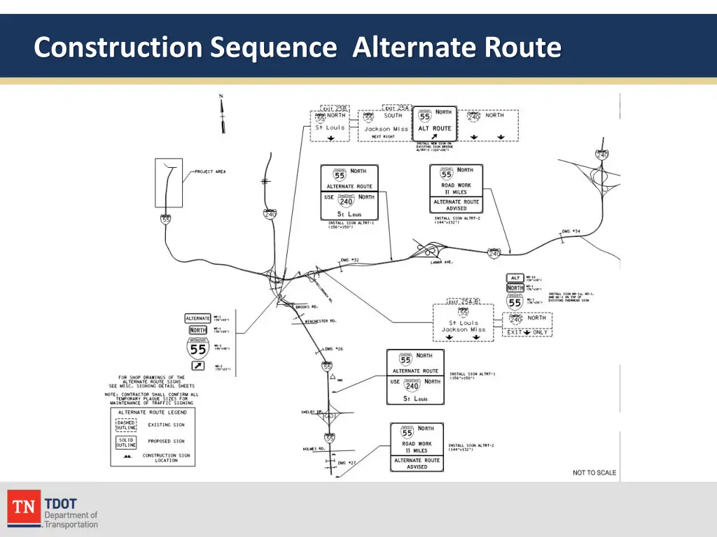 construction sequence alternate route