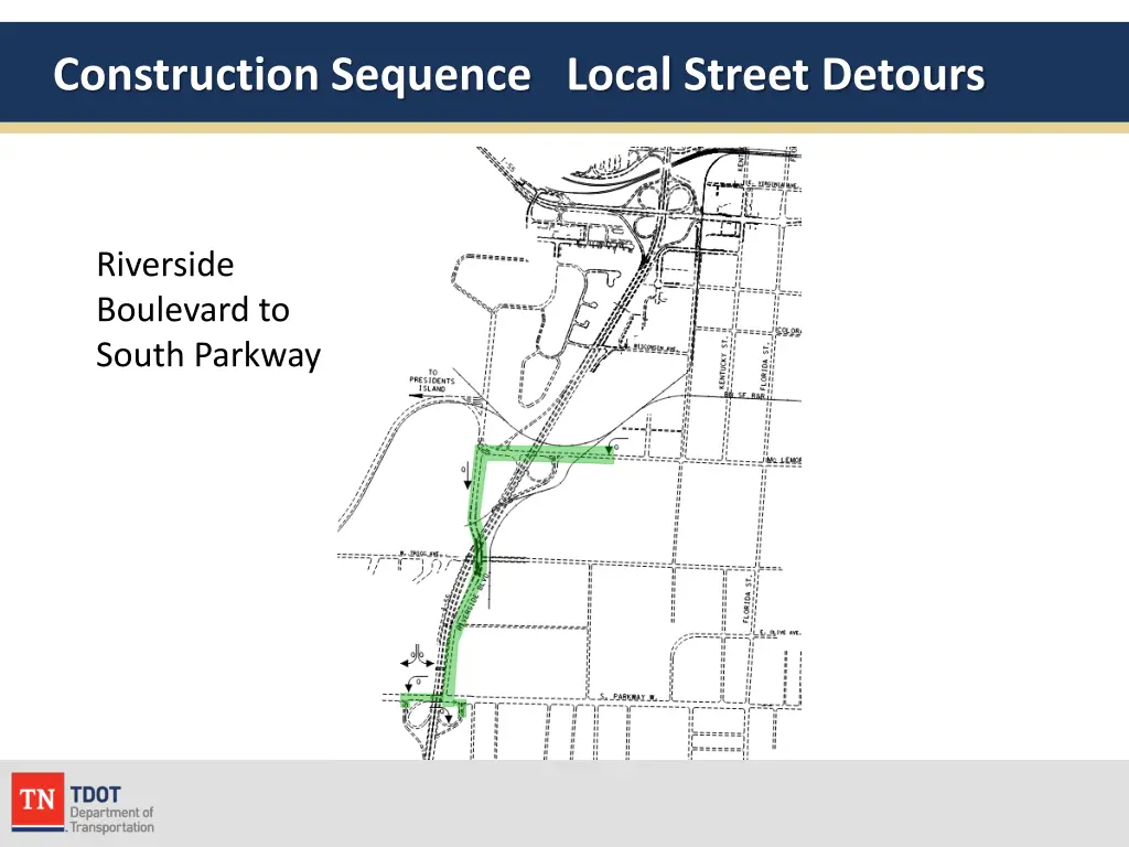 construction sequence local street detours 4