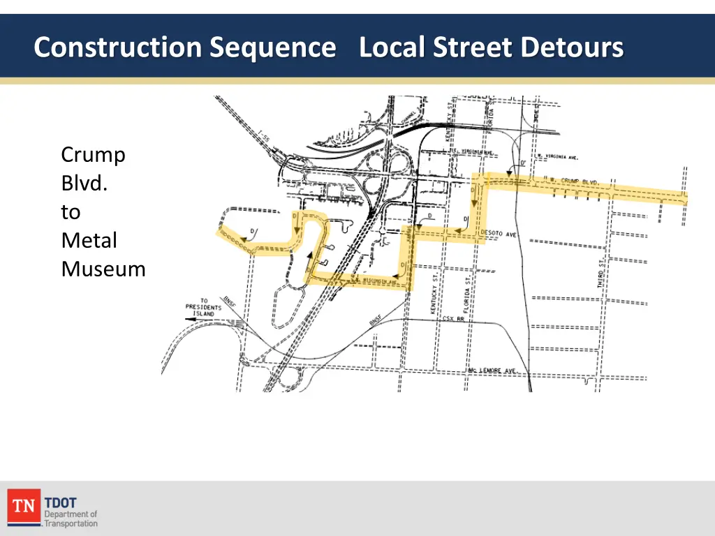 construction sequence local street detours 6