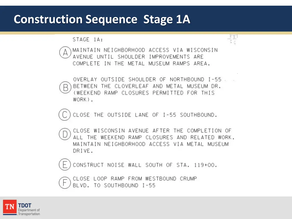 construction sequence stage 1a