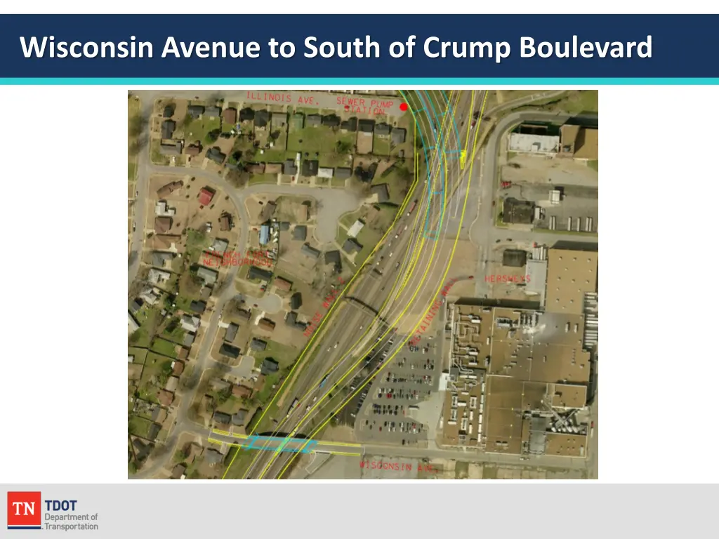 wisconsin avenue to south of crump boulevard