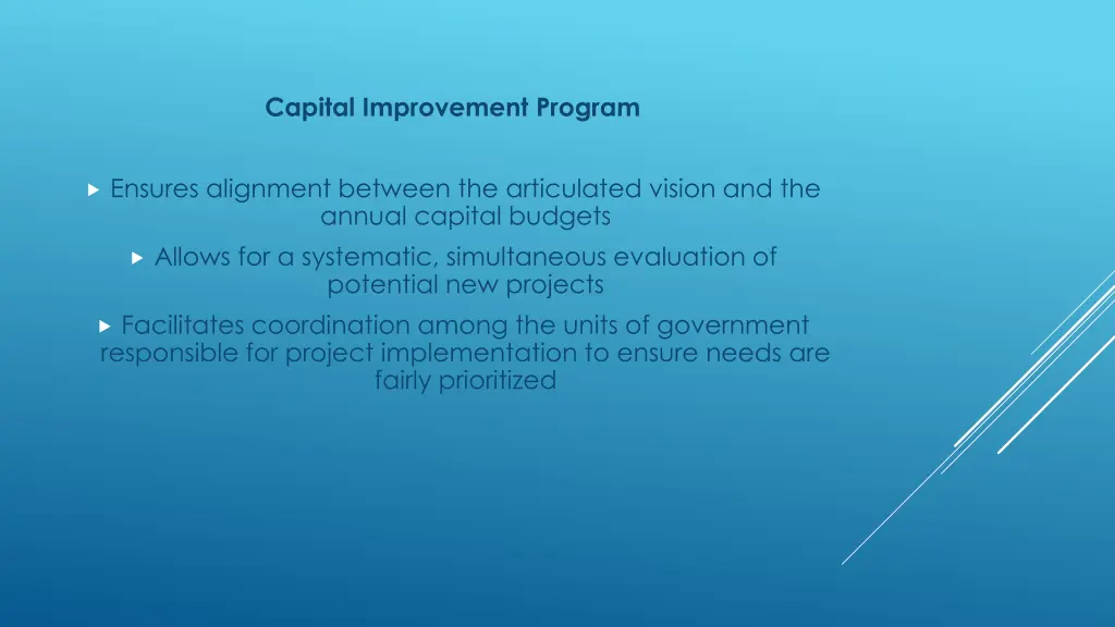 capital improvement program