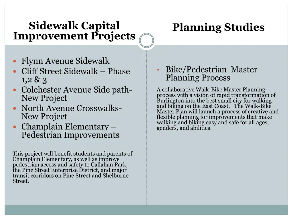 sidewalk capital improvement projects