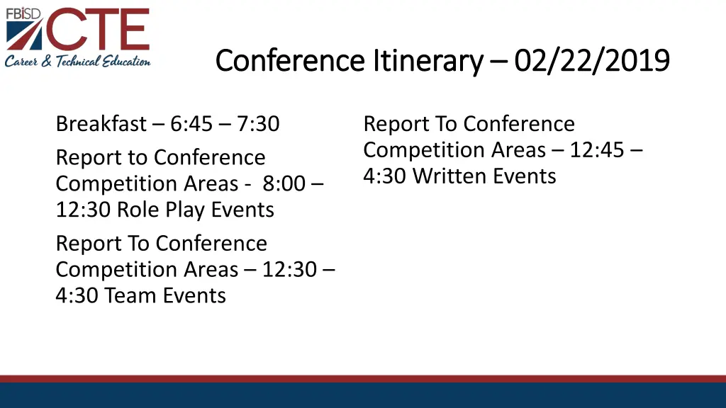 conference itinerary conference itinerary 1