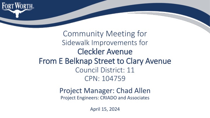 community meeting for sidewalk improvements