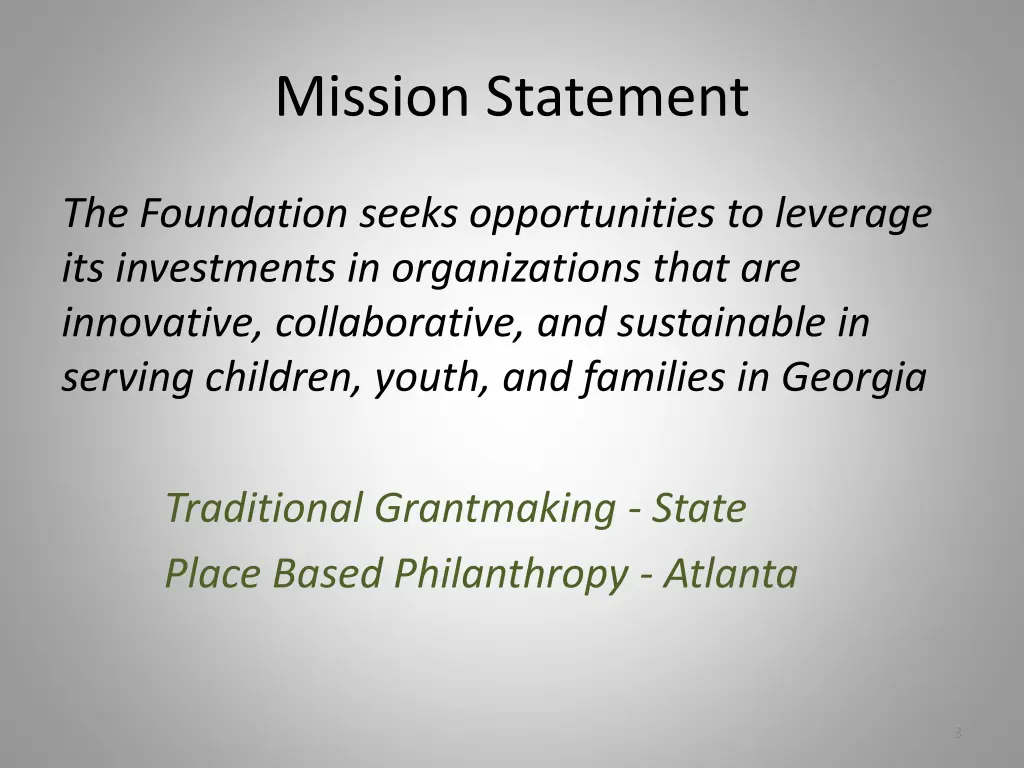 mission statement 1