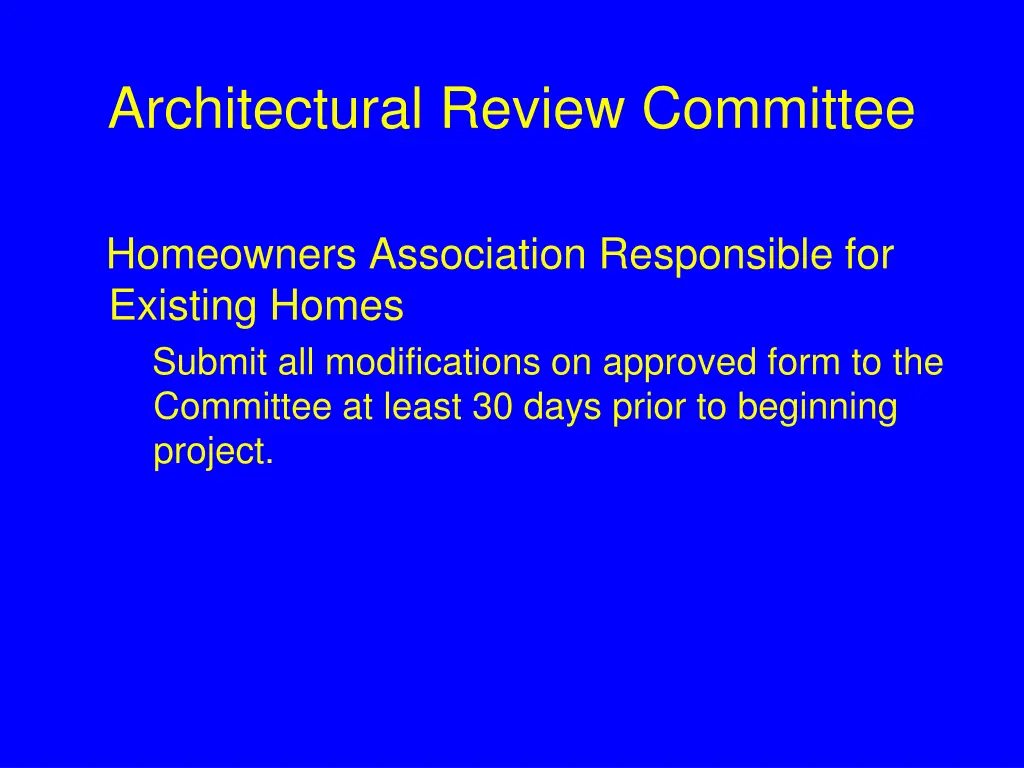 architectural review committee