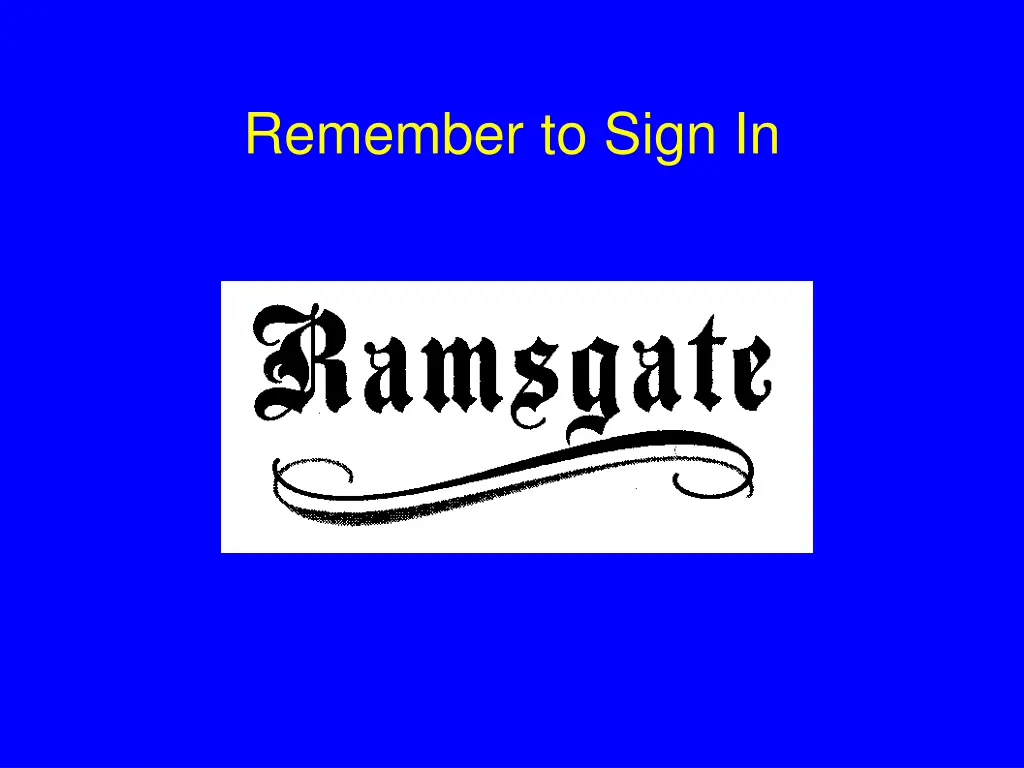 remember to sign in