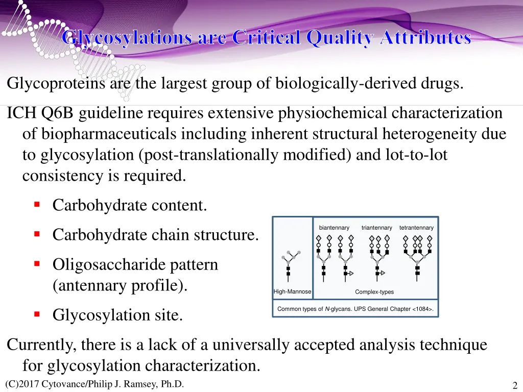 glycosylations are critical quality attributes