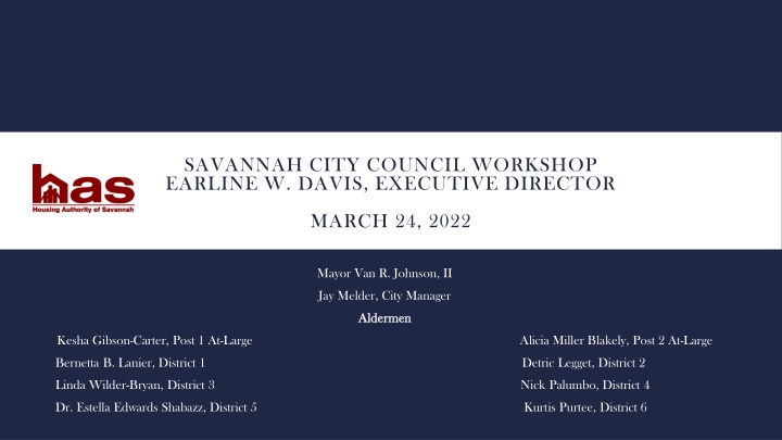 savannah city council workshop earline w davis