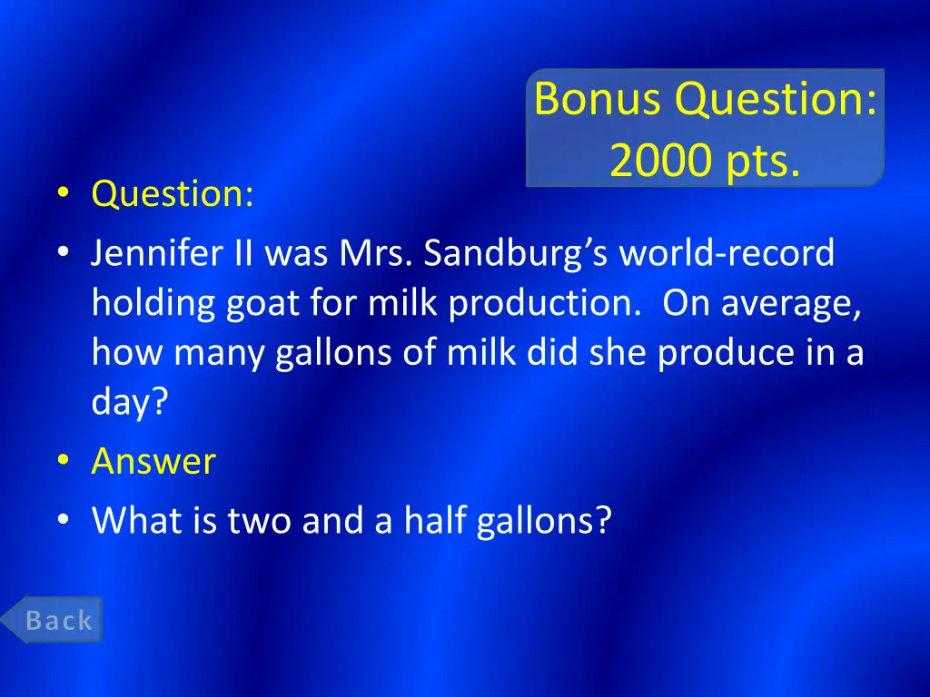 bonus question 2000 pts