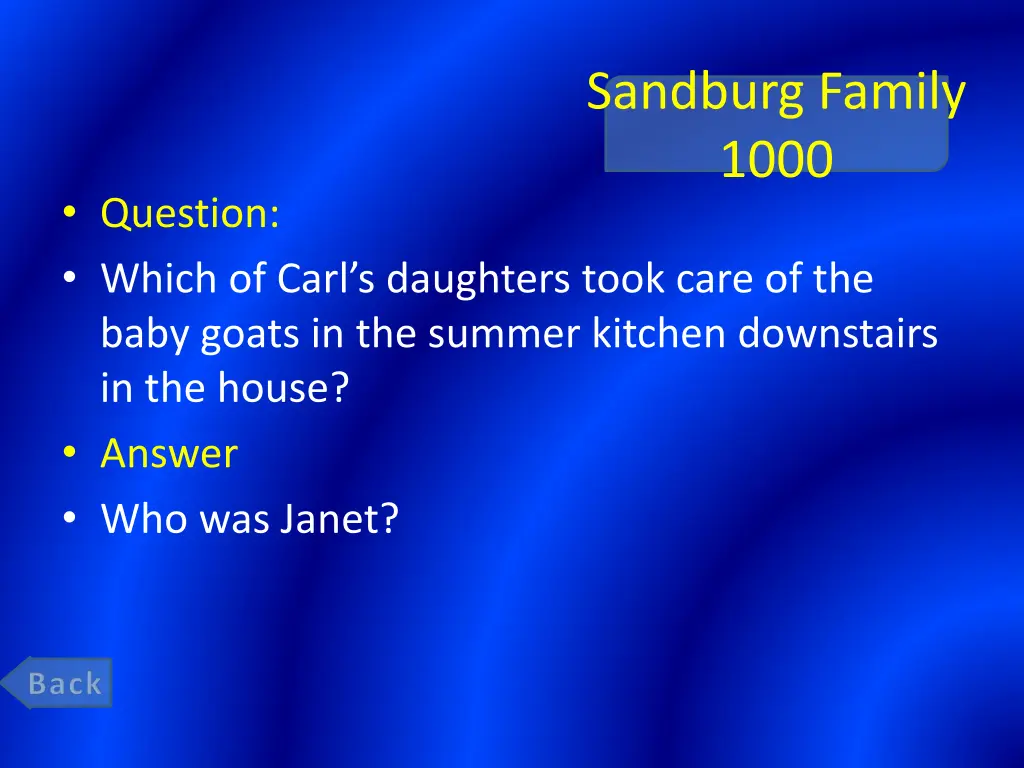 sandburg family 1000