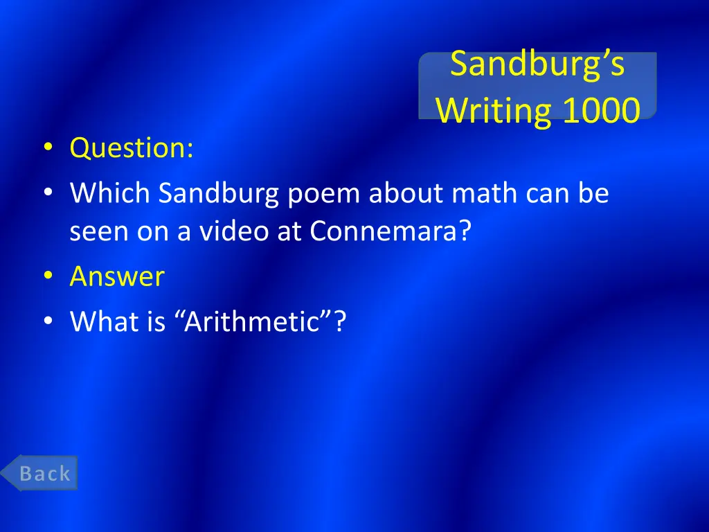 sandburg s writing 1000