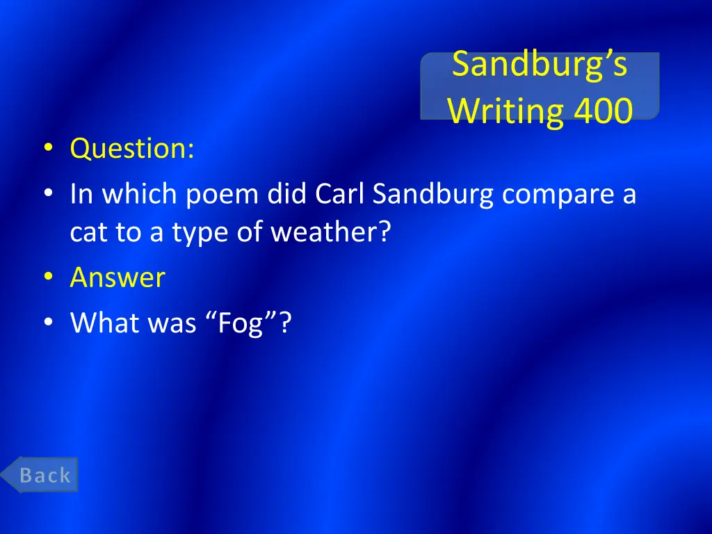 sandburg s writing 400