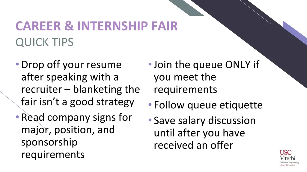 career internship fair quick tips 1