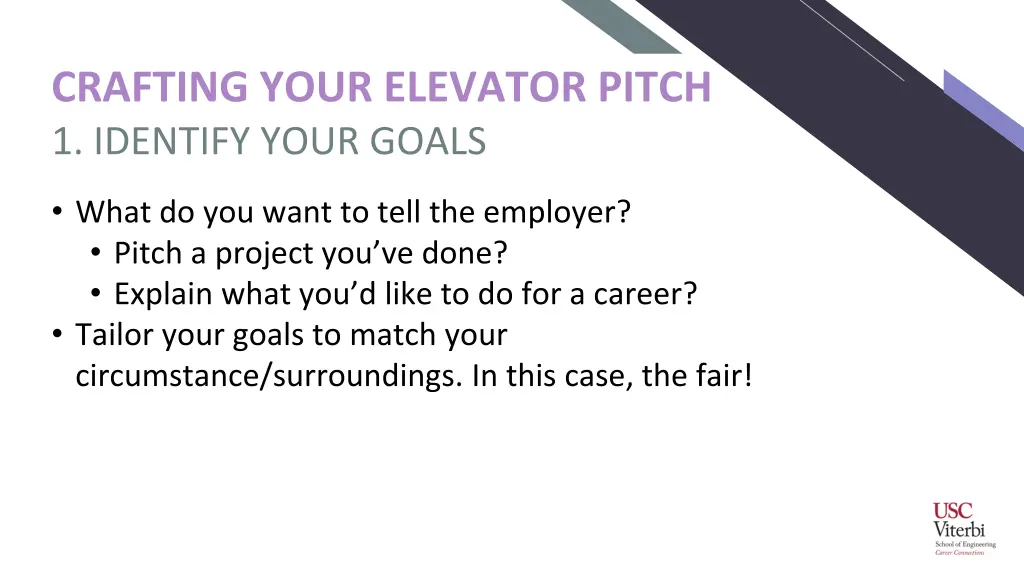 crafting your elevator pitch