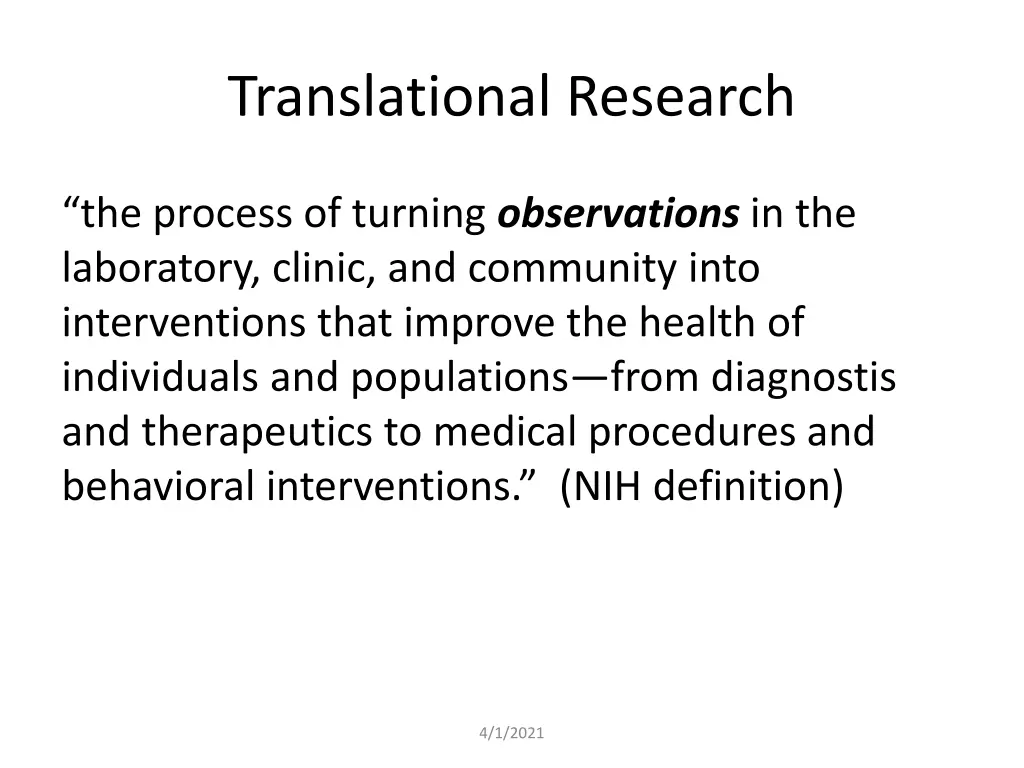 translational research