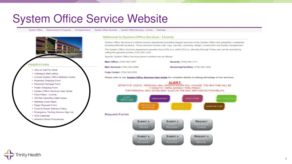 system office service website