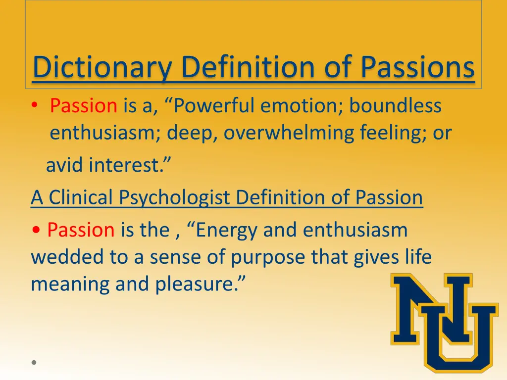 dictionary definition of passions passion