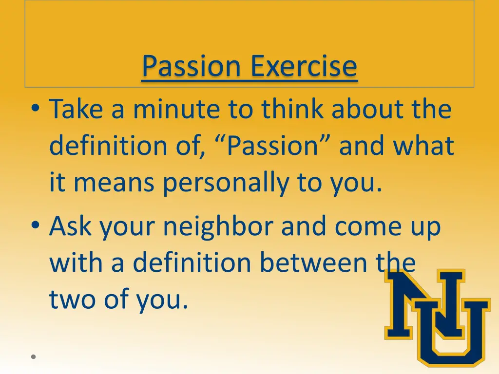 passion exercise