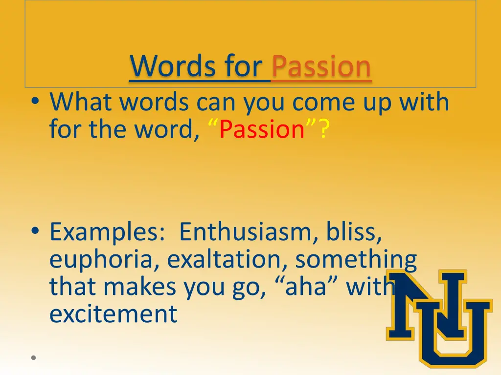 words for passion what words can you come up with