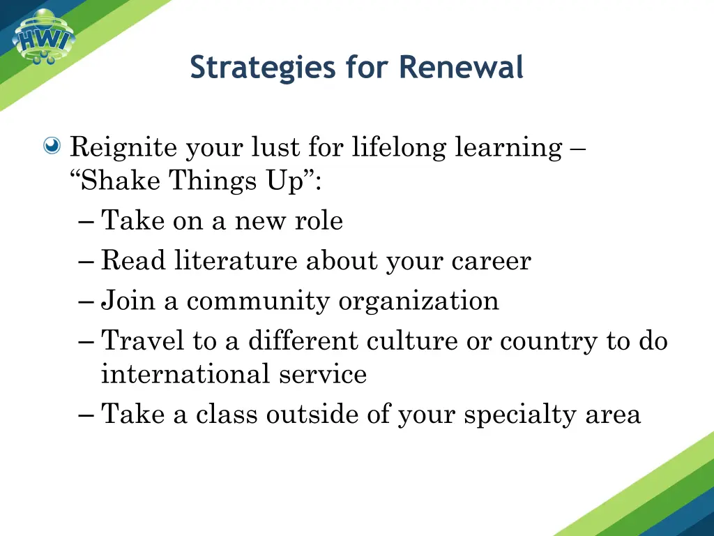 strategies for renewal 1