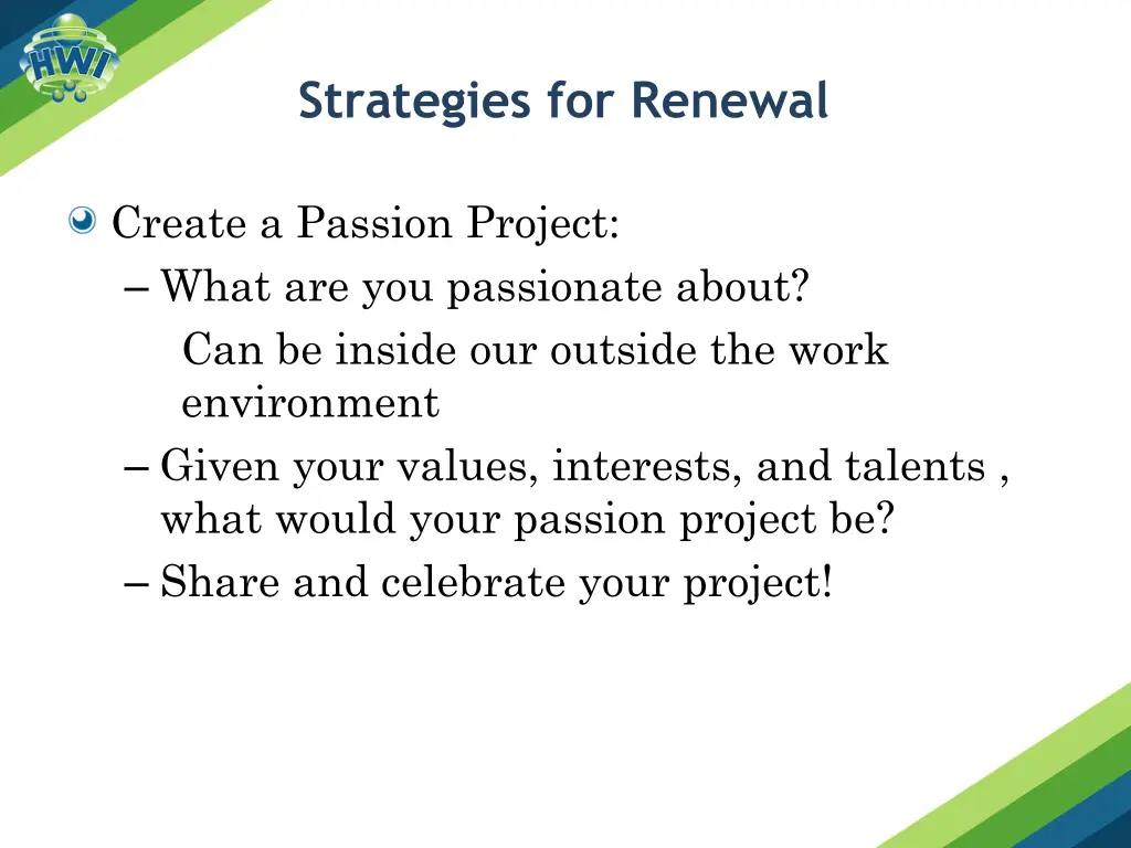 strategies for renewal 2