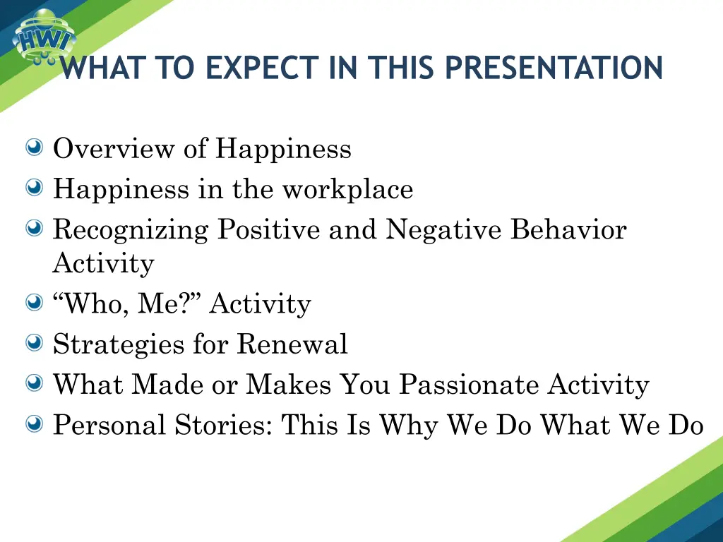 what to expect in this presentation