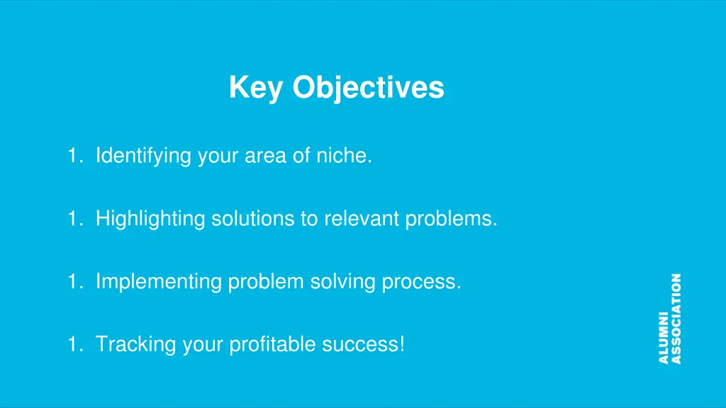 key objectives