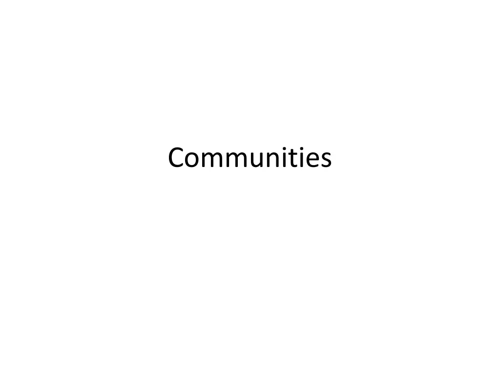 communities