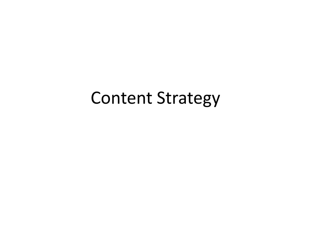 content strategy