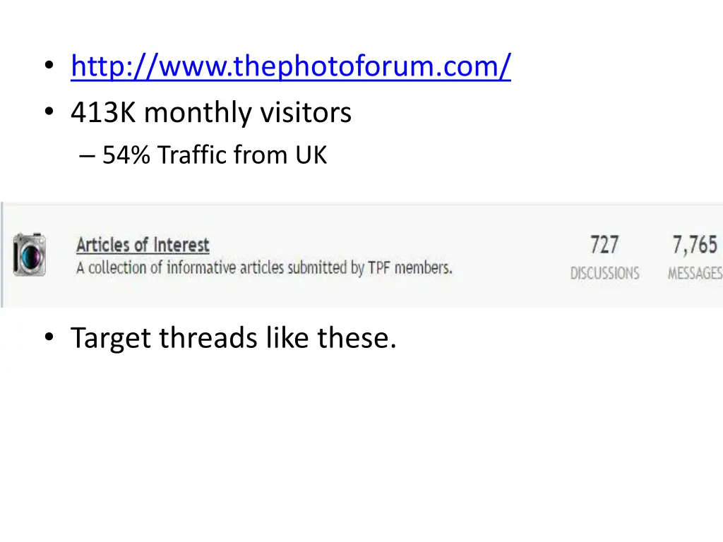 http www thephotoforum com 413k monthly visitors