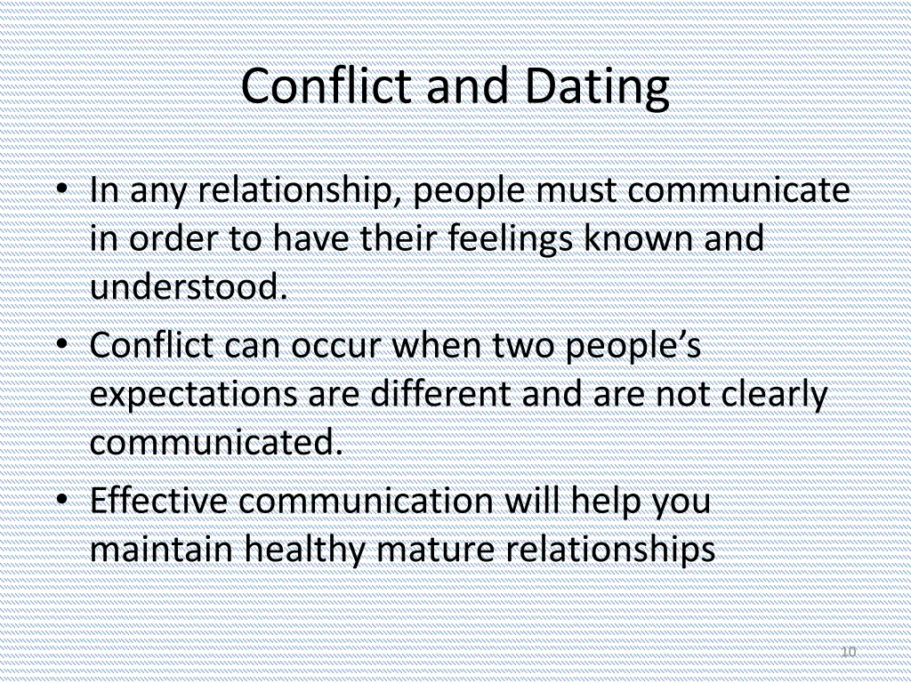 conflict and dating