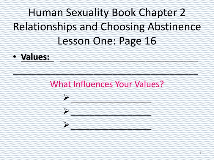 human sexuality book chapter 2 relationships