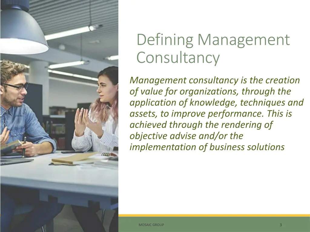 defining management consultancy