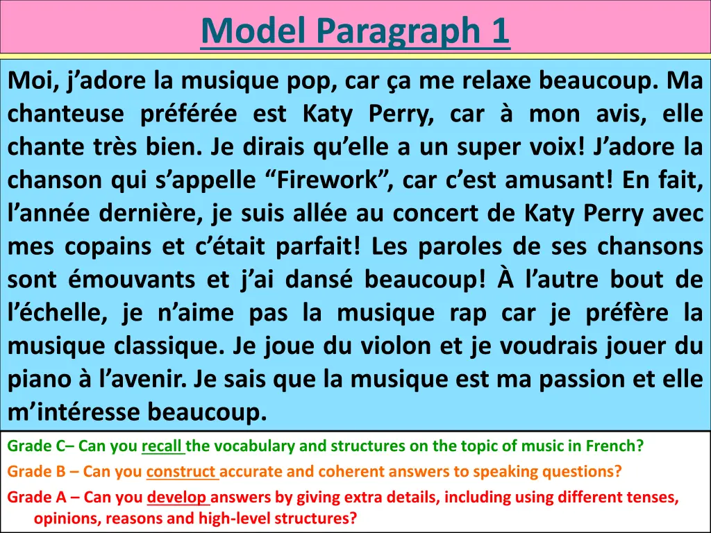 model paragraph 1