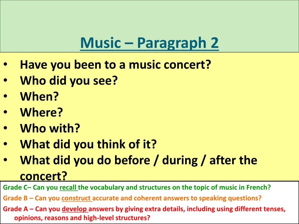 music paragraph 2