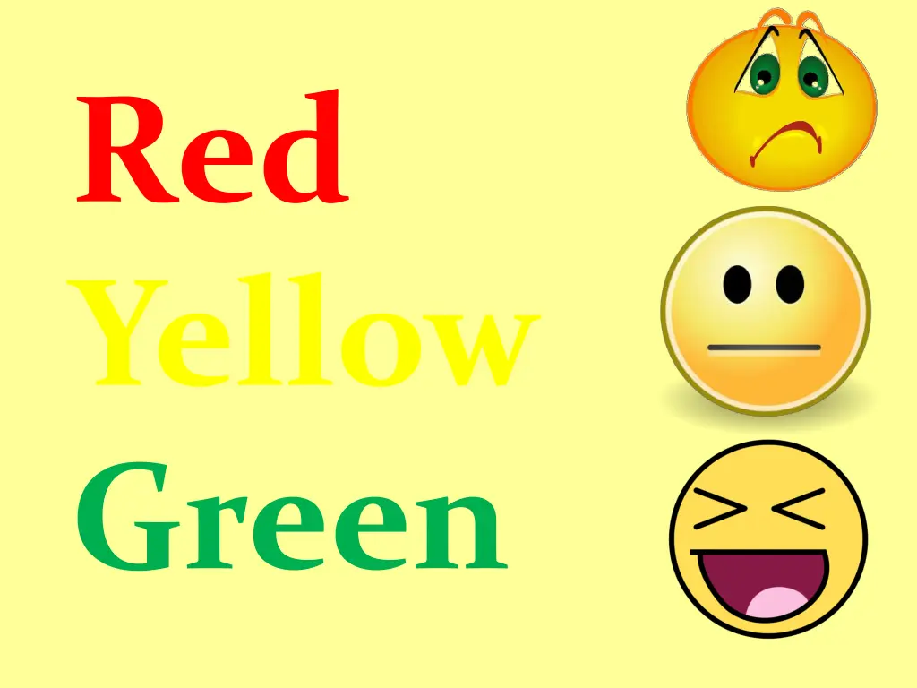 red yellow green