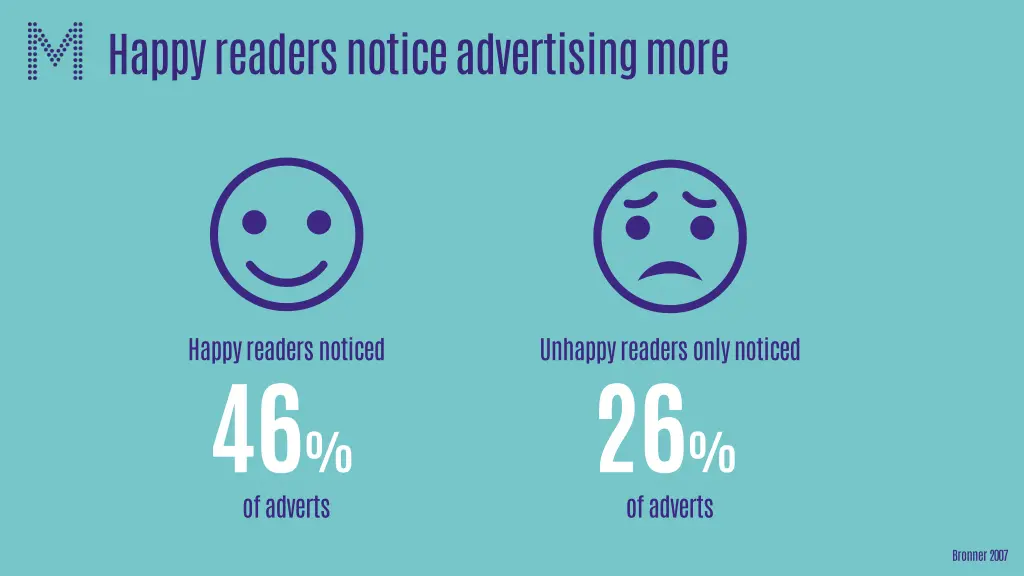 happy readers notice advertising more