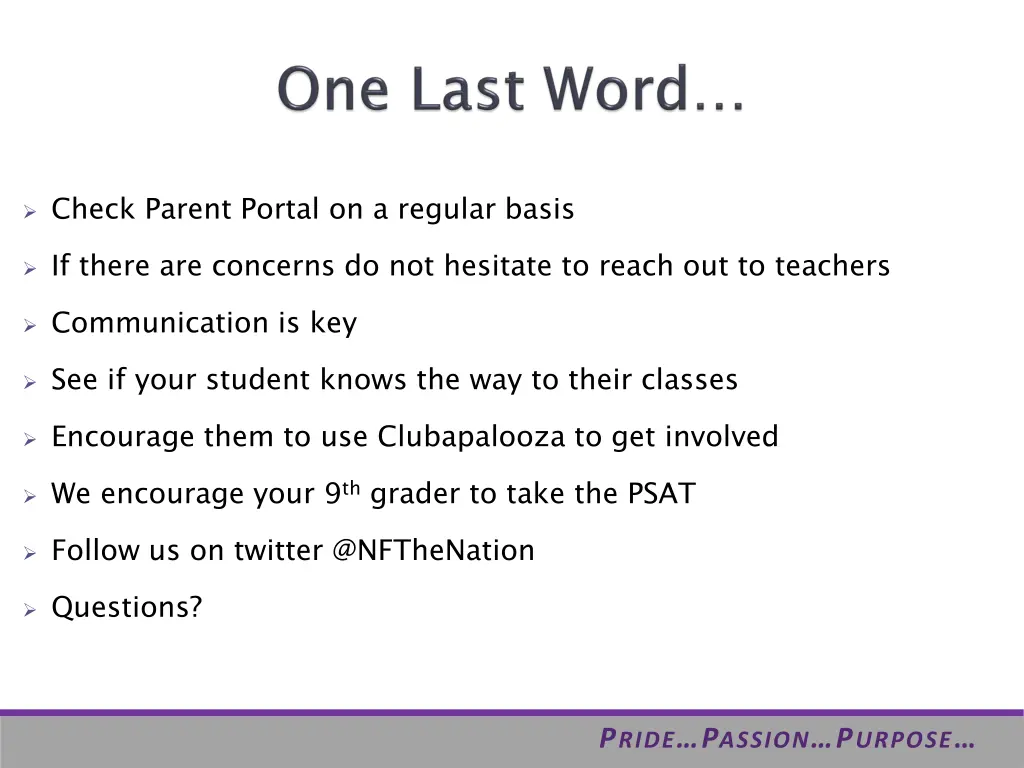 check parent portal on a regular basis