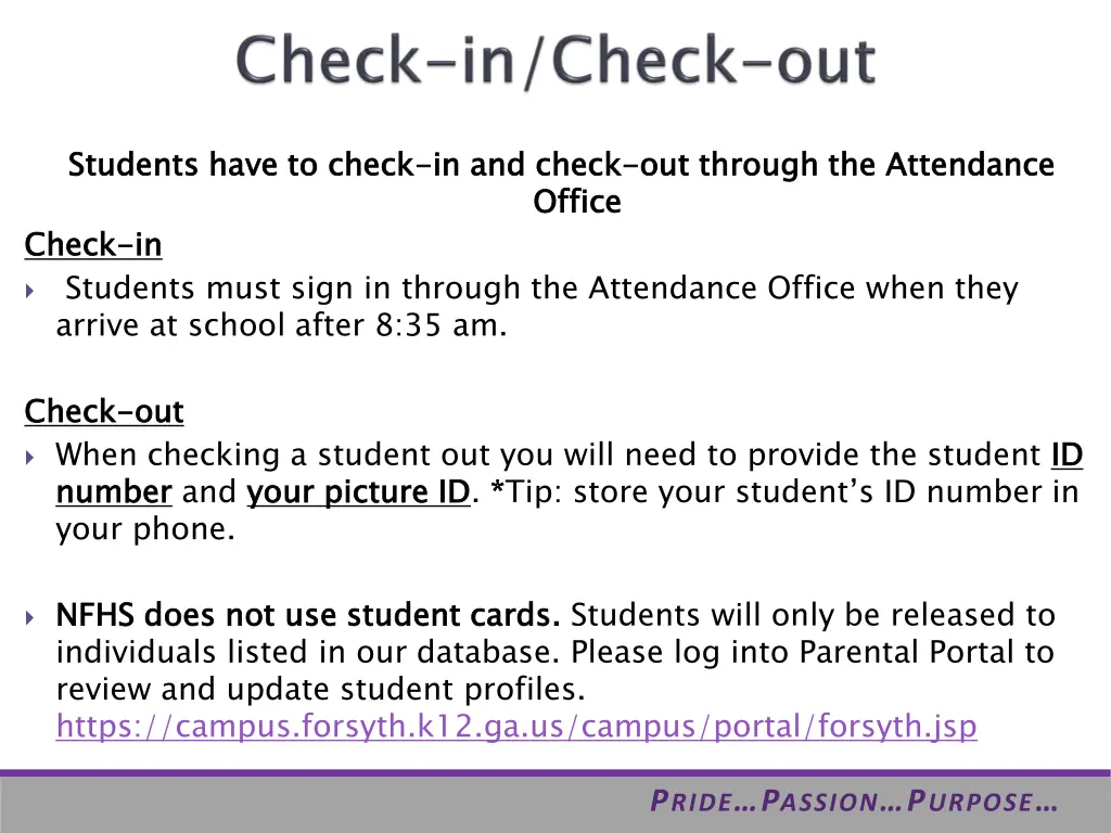 students have to check